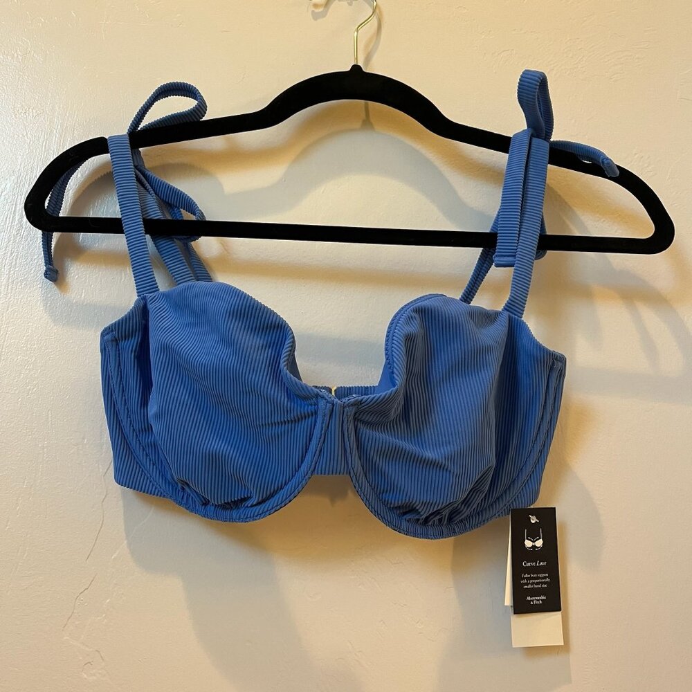 Abercrombie & Fitch Curve Love Tie-Strap Underwire Bikini Top - Picture 5 of 9
